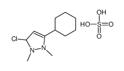 3-chloro-5-cyclohexyl-1,2-dimethyl-1,3-dihydropyrazol-1-ium,hydrogen sulfate结构式