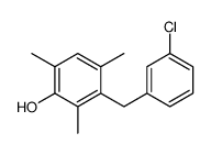 3-[(3-chlorophenyl)methyl]-2,4,6-trimethylphenol结构式