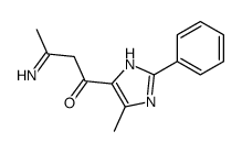3-imino-1-(5-methyl-2-phenyl-1H-imidazol-4-yl)butan-1-one Structure