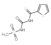 1-methylsulfonyl-3-(thiophene-2-carbothioyl)urea structure