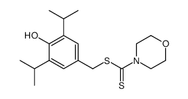 morpholine-4-carbodithioic acid 4-hydroxy-3,5-diisopropyl-benzyl ester结构式
