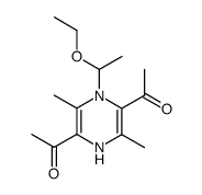 1,1'-[1-(1-ethoxy-ethyl)-3,6-dimethyl-1,4-dihydro-pyrazine-2,5-diyl]-bis-ethanone结构式