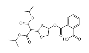 2-[[2-[1,3-dioxo-1,3-di(propan-2-yloxy)propan-2-ylidene]-1,3-dithiolan-4-yl]oxycarbonyl]benzoic acid结构式