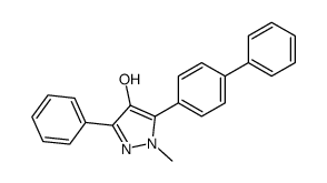 1-methyl-3-phenyl-5-(4-phenylphenyl)pyrazol-4-ol结构式
