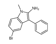 5-bromo-1-methyl-3-phenylindol-2-amine结构式