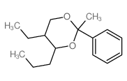 5-ethyl-2-methyl-2-phenyl-4-propyl-1,3-dioxane structure
