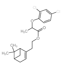 Propanoic acid, 2-(2,4-dichlorophenoxy)-,2-(6,6-dimethylbicyclo[3.1.1]hept-2-en-2-yl)ethylester结构式