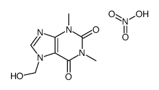 7-(hydroxymethyl)-1,3-dimethylpurine-2,6-dione,nitric acid Structure