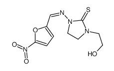 1-(2-Hydroxyethyl)-3-(5-nitrofurfurylideneamino)-2-imidazolidinethione Structure