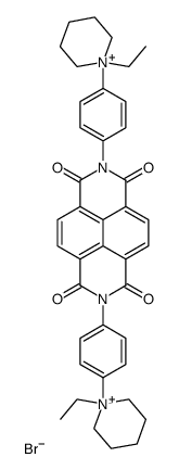 N,N'-bis<4-(ethylpiperidinio)phenyl>naphthalene-1,4,5,8-tetracarboxydiimide dibromide Structure