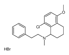 (8-chloro-5-methoxy-1,2,3,4-tetrahydronaphthalen-1-yl)-methyl-(2-phenylethyl)azanium,bromide Structure