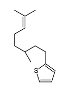 2-[(3S)-3,7-dimethyloct-6-enyl]thiophene结构式