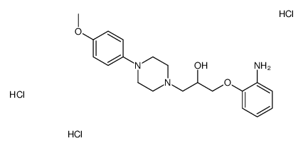 1-(2-aminophenoxy)-3-[4-(4-methoxyphenyl)piperazin-1-yl]propan-2-ol,trihydrochloride Structure