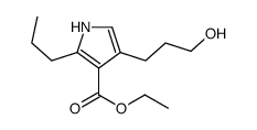 ethyl 4-(3-hydroxypropyl)-2-propyl-1H-pyrrole-3-carboxylate结构式