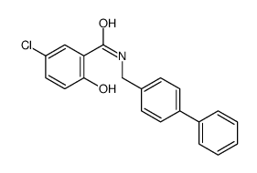 5-chloro-2-hydroxy-N-[(4-phenylphenyl)methyl]benzamide结构式