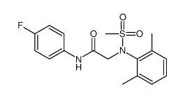 2-(2,6-dimethyl-N-methylsulfonylanilino)-N-(4-fluorophenyl)acetamide结构式