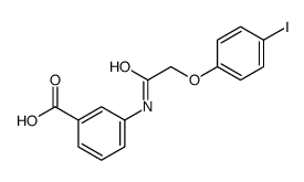 3-[[2-(4-iodophenoxy)acetyl]amino]benzoic acid Structure