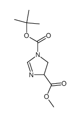 3-(t-butyloxycarbonyl)-5-(methoxycarbonyl)imidazoline结构式