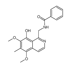 1-benzoylaminomethyl-8-hydroxy-5,7-dimethoxy-6-methylisoquinoline结构式