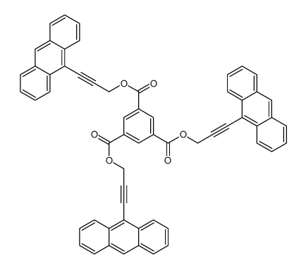 tris(3-anthracen-9-ylprop-2-ynyl) benzene-1,3,5-tricarboxylate结构式