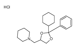 Piperidine, 1-(2-cyclohexyl-2-phenyl-1,3-dioxolan-4-ylmethyl)-, hydroc hloride structure