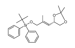 (S,E)-tert-butyl((3-(2,2-dimethyl-1,3-dioxolan-4-yl)-2-methylallyl)oxy)diphenylsilane Structure