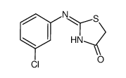 (E)-2-((3-chlorophenyl)imino)thiazolidin-4-one structure