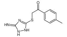 2-[(5-amino-1H-1,2,4-triazol-3-yl)sulfanyl]-1-(4-methylphenyl)ethanone结构式