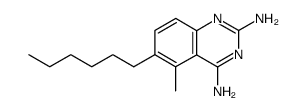 6-hexyl-5-methyl-quinazoline-2,4-diamine结构式