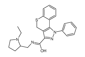 N-[(1-ethylpyrrolidin-2-yl)methyl]-1-phenyl-4H-thiochromeno[4,3-c]pyrazole-3-carboxamide Structure