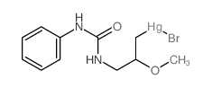 bromo-[2-methoxy-3-(phenylcarbamoylamino)propyl]mercury结构式