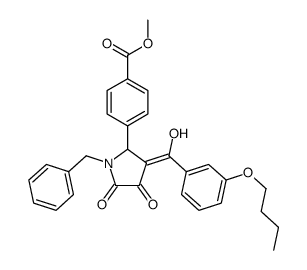 methyl 4-[1-benzyl-3-[(3-butoxyphenyl)-hydroxymethylidene]-4,5-dioxopyrrolidin-2-yl]benzoate结构式