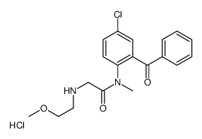 N-(2-benzoyl-4-chlorophenyl)-2-(2-methoxyethylamino)-N-methylacetamide,hydrochloride Structure