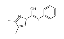 3,4-dimethyl-N-phenylpyrazole-1-carboxamide结构式
