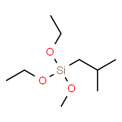Bis(ethoxy)methoxy(2-methylpropyl)silane Structure