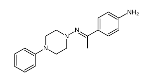 4-[C-methyl-N-(4-phenylpiperazin-1-yl)carbonimidoyl]aniline结构式