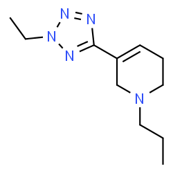 Pyridine, 3-(2-ethyl-2H-tetrazol-5-yl)-1,2,5,6-tetrahydro-1-propyl- (9CI) Structure