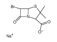 sodium [2S-(2alpha,5alpha,6alpha)]-6-bromo-3,3-dimethyl-7-oxo-4-thia-1-azabicyclo[3.2.0]heptane-2-carboxylate Structure