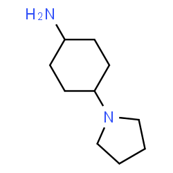 Cyclohexanamine, 4-(1-pyrrolidinyl)-, trans- (9CI) Structure