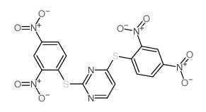 Pyrimidine,2,4-bis[(2,4-dinitrophenyl)thio]-结构式