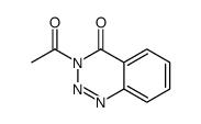 3-acetyl-1,2,3-benzotriazin-4-one结构式