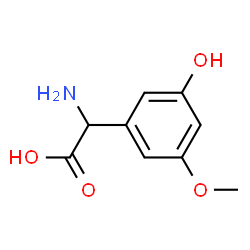 Benzeneacetic acid, alpha-amino-3-hydroxy-5-methoxy- (9CI) structure