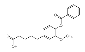 Benzenepentanoic acid, 4-(benzoyloxy)-3-methoxy- structure