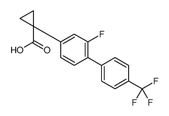 1-[3-fluoro-4-[4-(trifluoromethyl)phenyl]phenyl]cyclopropane-1-carboxylic acid Structure