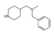 N-METHYL-N-(PHENYLMETHYL)-4-PIPERIDINEMETHANAMINE结构式