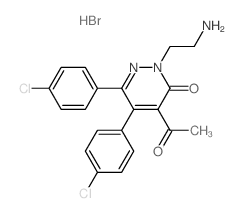 4-acetyl-2-(2-aminoethyl)-5,6-bis(4-chlorophenyl)pyridazin-3-one Structure