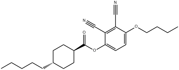 Cyclohexanecarboxylic acid, 4-pentyl-, 4-butoxy-2,3-dicyanophenyl ester, trans- picture