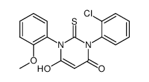 3-(2-chlorophenyl)-6-hydroxy-1-(2-methoxyphenyl)-2-thioxo-2,3-dihydropyrimidin-4(1H)-one结构式