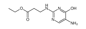 5-Amino-4-hydroxy-(2'-ethoxycarbonyl-ethylamino)-pyrimidine Structure