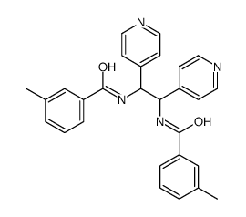 3-methyl-N-[2-[(3-methylbenzoyl)amino]-1,2-dipyridin-4-ylethyl]benzamide结构式